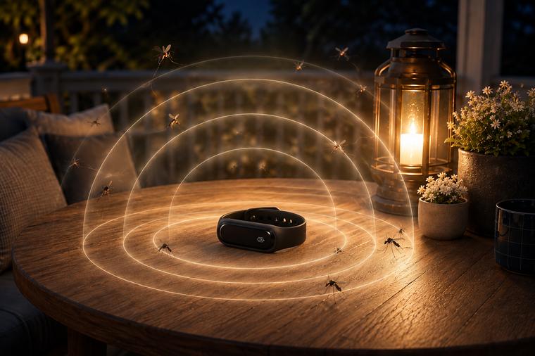 Pulseira sobre a mesa à noite